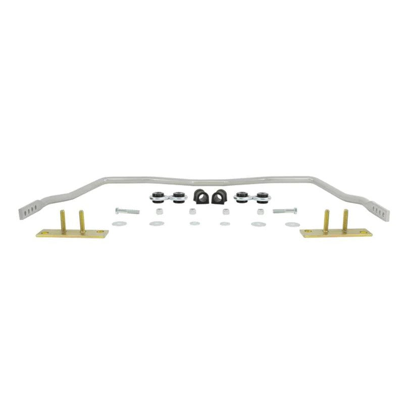Whiteline BTR25Z 20mm adjustable rear sway bar with yellow bushings and mounting hardware for Toyota Corolla AE86.