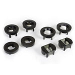 Whiteline synthetic elastomer rear crossmember mount bushing inserts for BMW 1 Series, 3 Series, and X1.