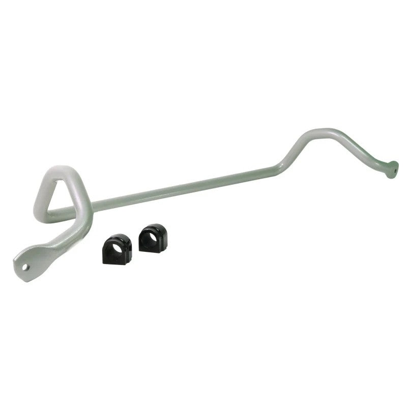 Whiteline BMF73 26mm heavy-duty front sway bar featuring black powder coating and synthetic elastomer bushings.