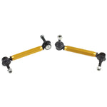 Whiteline KLC173 heavy duty adjustable rear sway bar link kit with steel ball joints and anodized alloy bodies.