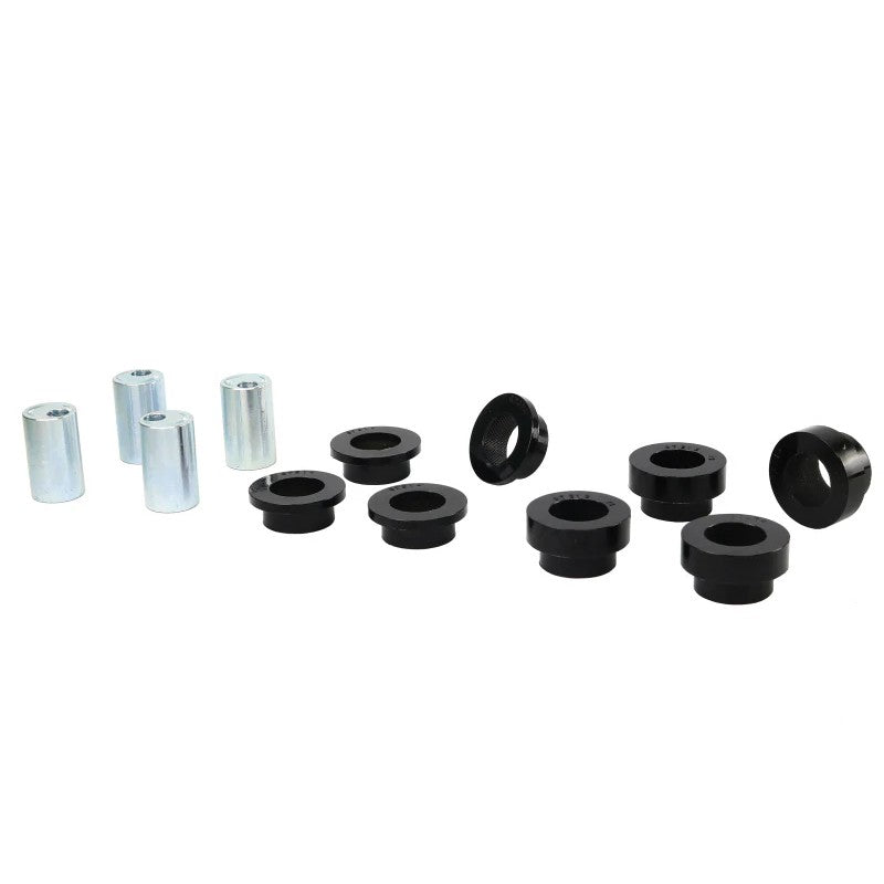 Whiteline KCA403 Front Camber Adjustment Kit with synthetic elastomer upper control arm bushings for Nissan R35 GT-R.