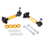 Whiteline KLC200 adjustable rear sway bar link pair featuring high-strength alloy bodies and heavy-duty ball joints.