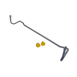 Whiteline 18mm adjustable rear sway bar with yellow synthetic elastomer bushings and silver lateral locks