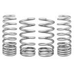 Set of four gold Whiteline progressive rate performance lowering springs for Infiniti G37 and Nissan 370Z.