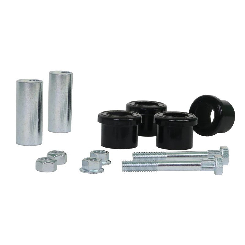 Whiteline rear control arm camber and toe adjustment kit with synthetic elastomer bushings and hardware for Pontiac GTO.