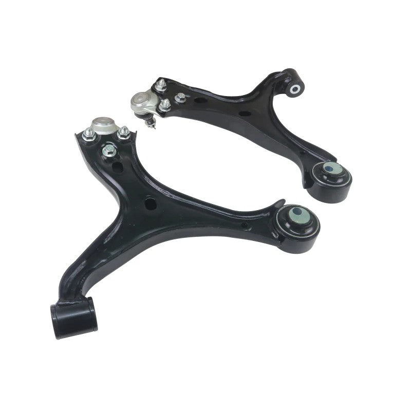 Pair of Whiteline front lower control arms with pre-installed synthetic elastomer bushings for 2012-2015 Honda Civic.