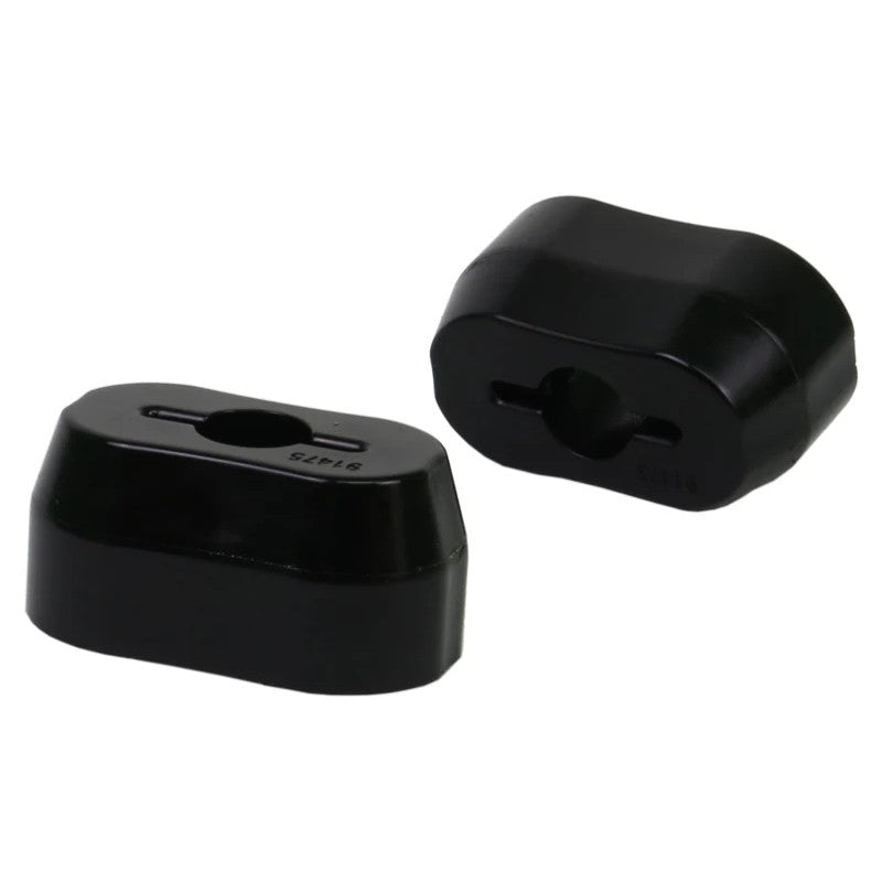 Whiteline KDT970 black polyurethane transmission mount pitch stop bushing insert.