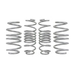 Whiteline blue powder-coated progressive rate lowering springs for 2013-2019 Ford Fiesta