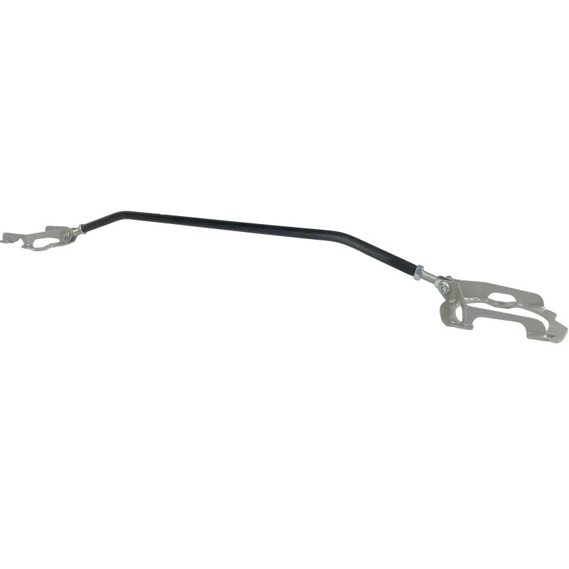 Polished alloy Whiteline KSB658 front adjustable strut tower brace for 2015-2024 Subaru WRX and STI.