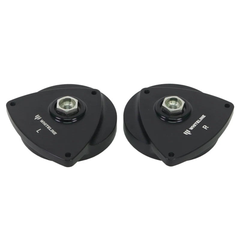 Whiteline KCA476 front strut mount with offset adjustment holes and twin-shielded bearing for Audi and Volkswagen vehicles