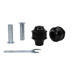 Whiteline KCA473 synthetic elastomer front radius arm lower bushings with internal grease reservoirs and mounting hardware.