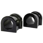 Two black 26mm Whiteline synthetic elastomer front sway bar mount bushings