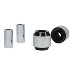Whiteline synthetic elastomer rear control arm bushings and inner tubes for 2015-2026 Ford Mustang models.