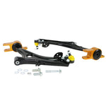 Whiteline KTA288 front lower control arms with synthetic elastomer bushings and sealed bearings for 2016-2024 Honda Civic.
