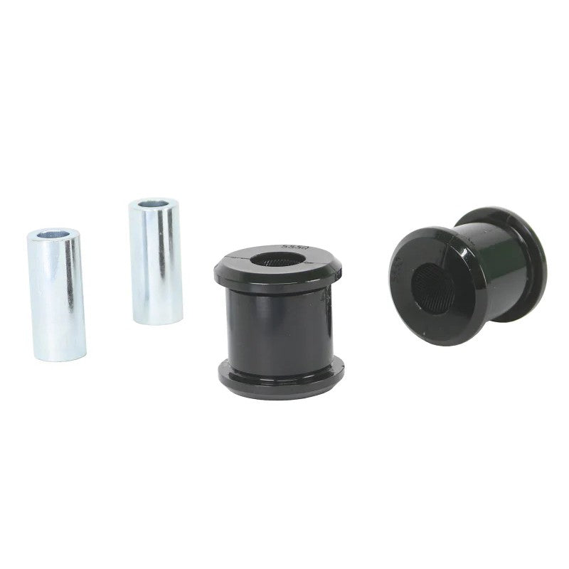 Whiteline synthetic elastomer rear lower control arm outer bushings and metal tubes for Mazda MX-5 and Fiat 124 Spider