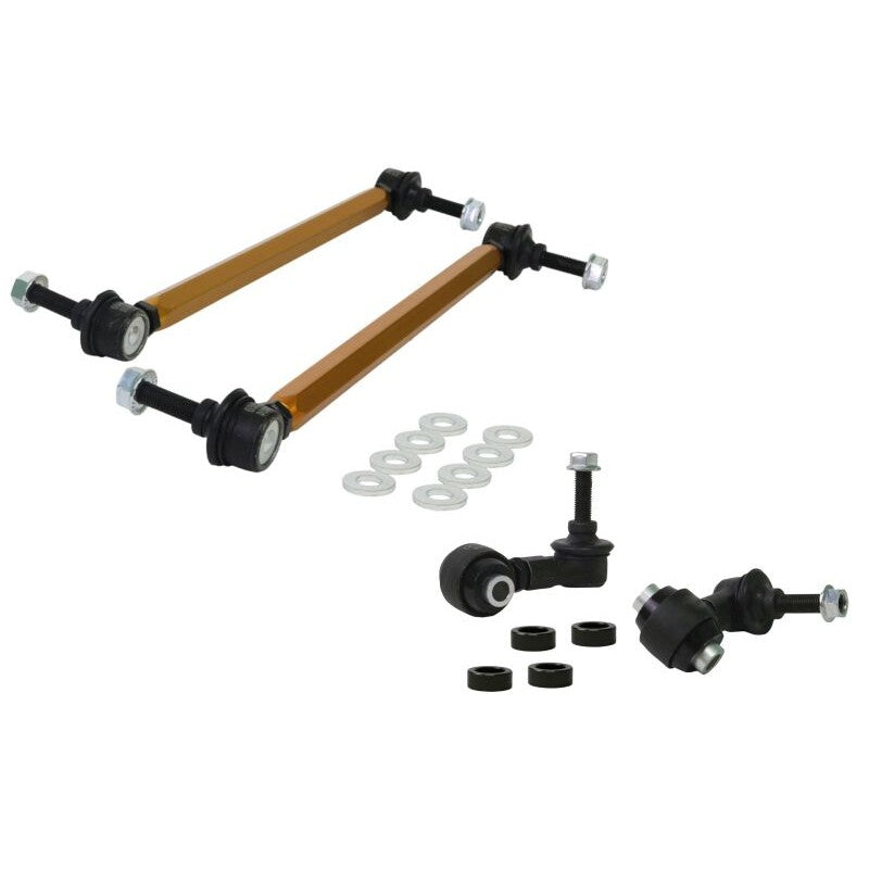 Whiteline KLC265 gold-anodized adjustable sway bar end links for 2016-2026 Honda Civic