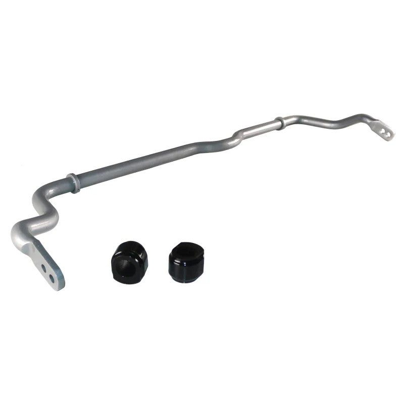 Whiteline BMF67Z 27mm front heavy duty adjustable sway bar with gold powder coating and black bushings.