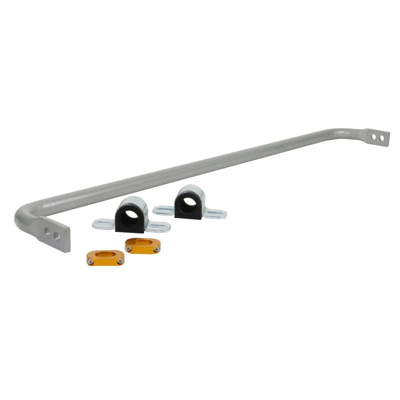 Whiteline BHR98Z 22mm 2-point adjustable heavy duty rear sway bar with synthetic elastomer bushings and lateral locks.