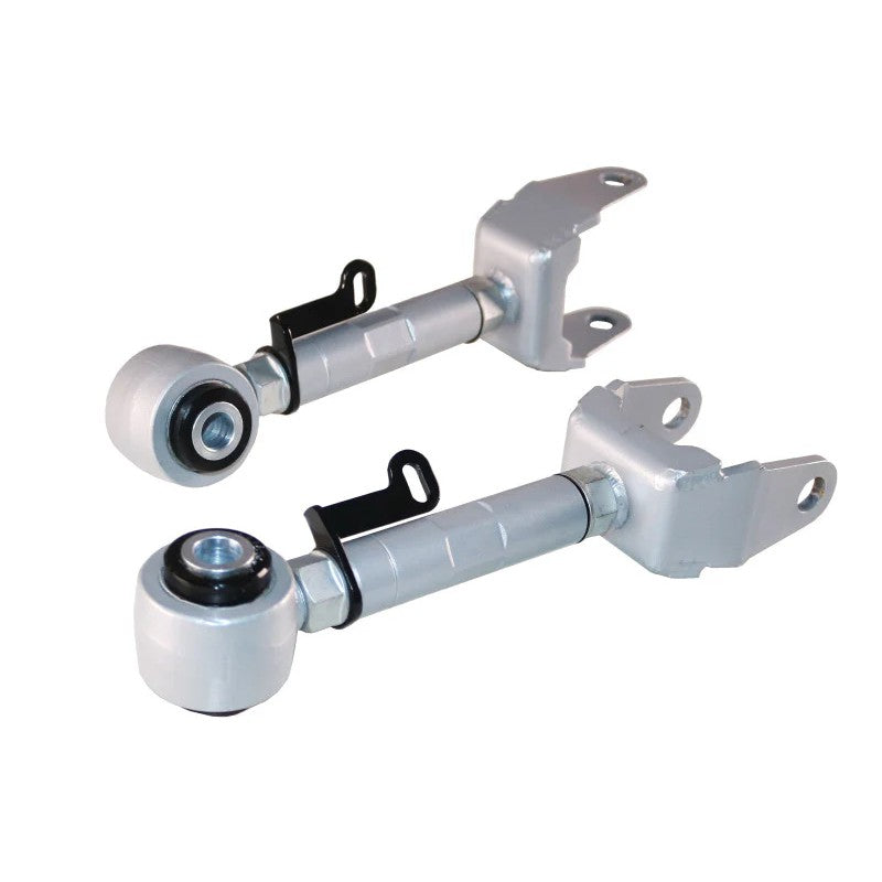 Pair of Whiteline KTA326 adjustable anodized alloy rear upper control arms for Tesla Model 3 and Model Y
