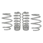 Set of four Whiteline performance lowering springs with a durable powder-coated finish for Hyundai and Kia models.