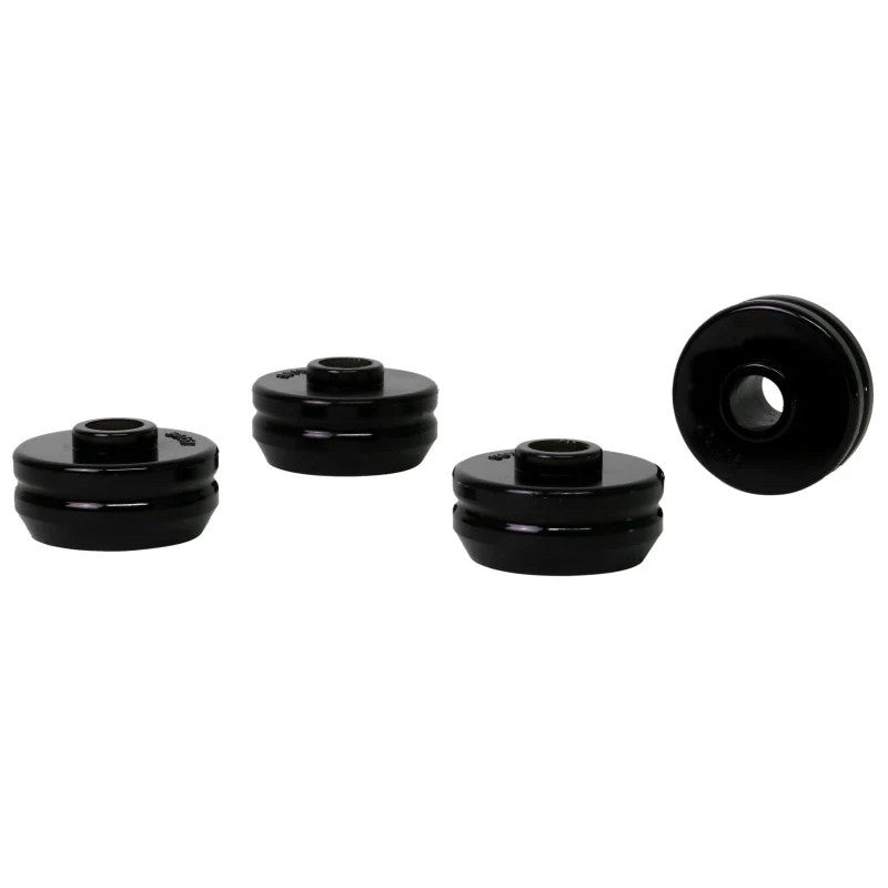 Red Whiteline W73824 polyurethane rear spring cushions for 1965-1982 Chevrolet Corvette.