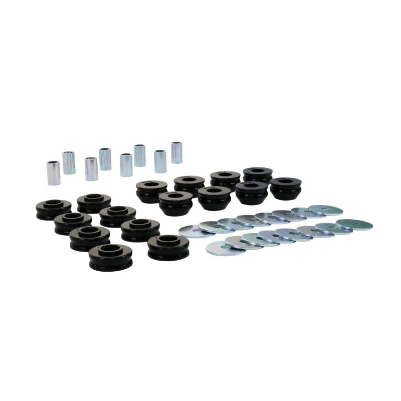 Whiteline body mount bushing set with molybdenum disulphide grease for 1973-1982 Chevrolet Corvette.