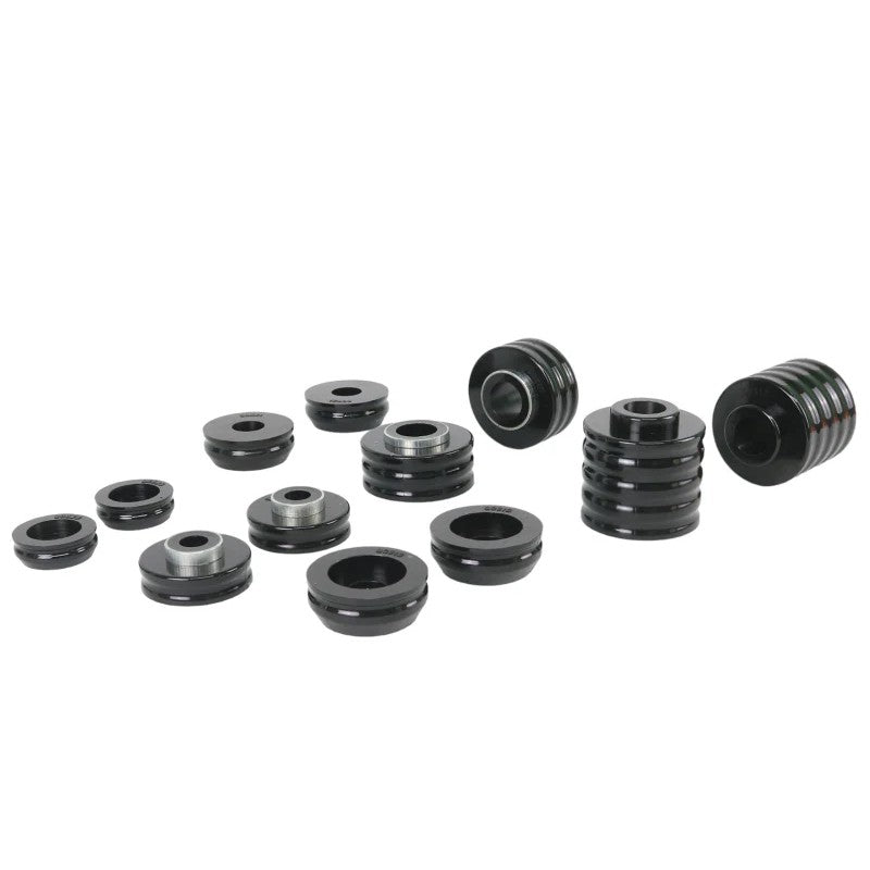 Whiteline W93496 synthetic elastomer body mount bushing set with protective metal plating for 1986-1996 Ford F-Series
