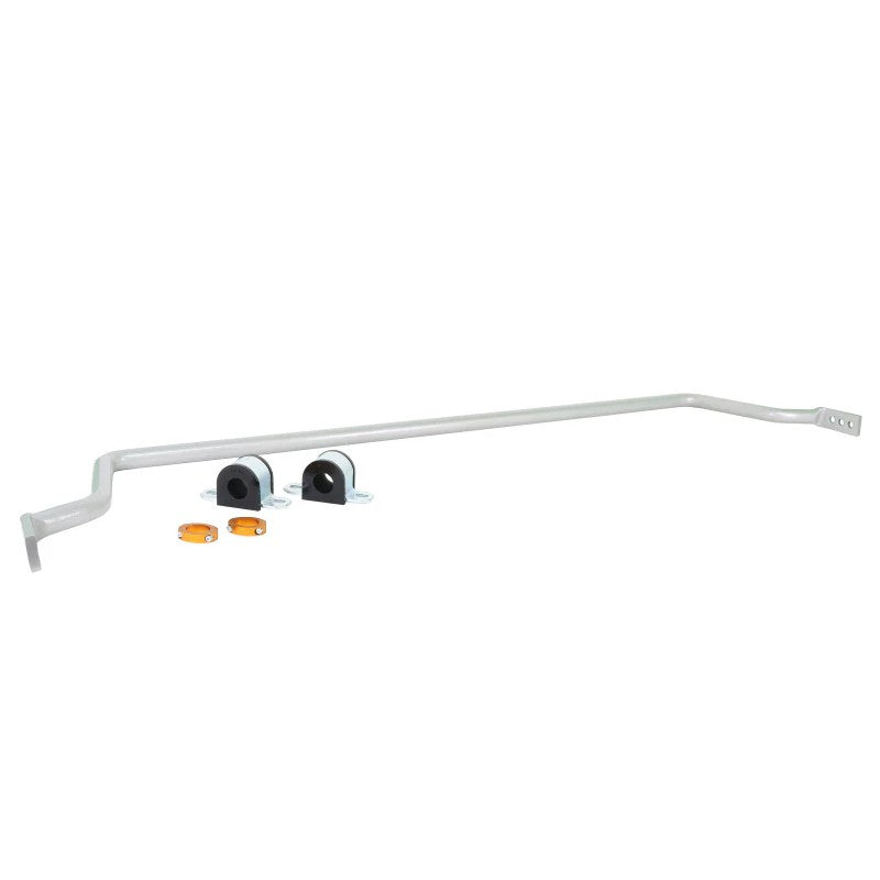 Whiteline BCR81Z 27mm heavy-duty adjustable rear sway bar with synthetic elastomer bushings and lateral locks.