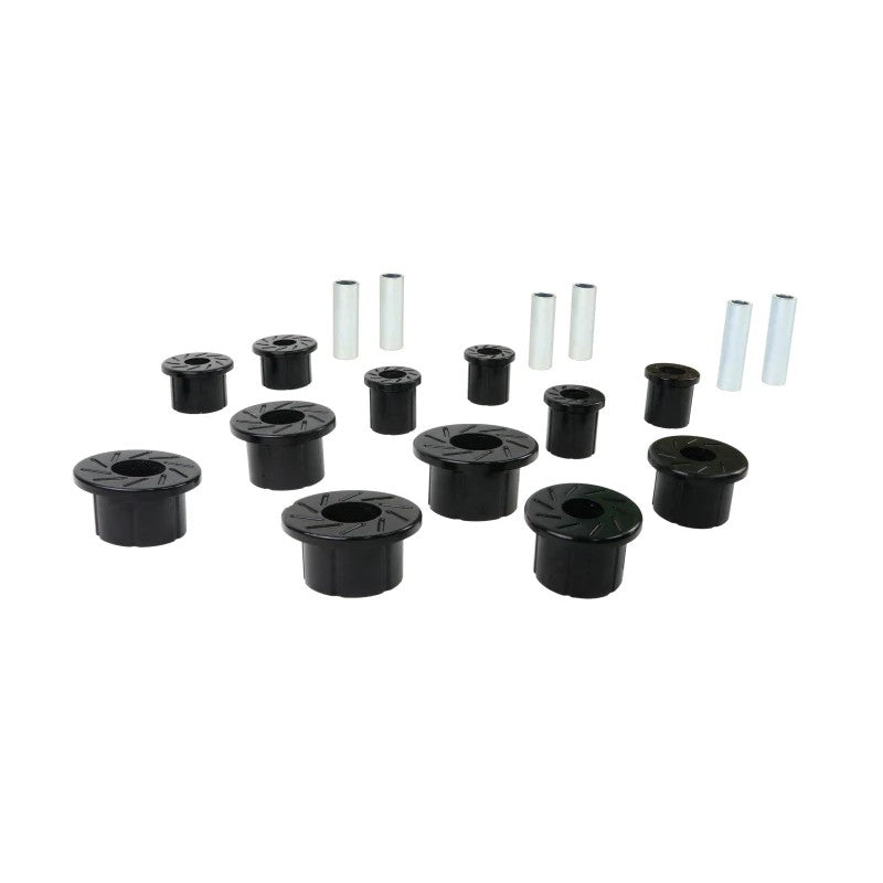 Whiteline W73823 spring eye and shackle bushing kit with molybdenum disulphide grease for Dodge Ram trucks.