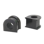 Whiteline KSK071-26 sway bar service kit featuring 26mm black synthetic elastomer bushings and hardware.