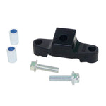 Whiteline KDT995 shifter rod bushing kit featuring black polyurethane bushing, internal tubes, and replacement bolts.