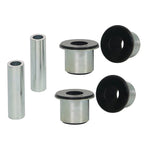 Whiteline black synthetic elastomer rear leaf spring eye bushings and metal sleeves kit for Ram ProMaster.