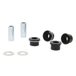 Whiteline W53618 synthetic elastomer front lower control arm inner front bushings with inner tubes and washers.