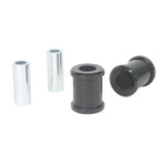Whiteline synthetic elastomer trailing arm lower front bushing kit with grease for Mazda MX-5 and Fiat 124 Spider.