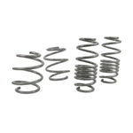 Four gold powder-coated Whiteline performance lowering springs for 2016-2026 Honda Civic