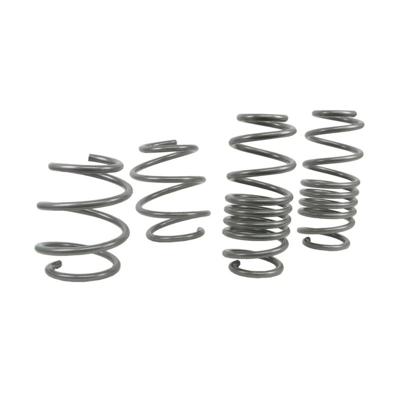 Four gold powder-coated Whiteline performance lowering springs for 2016-2026 Honda Civic