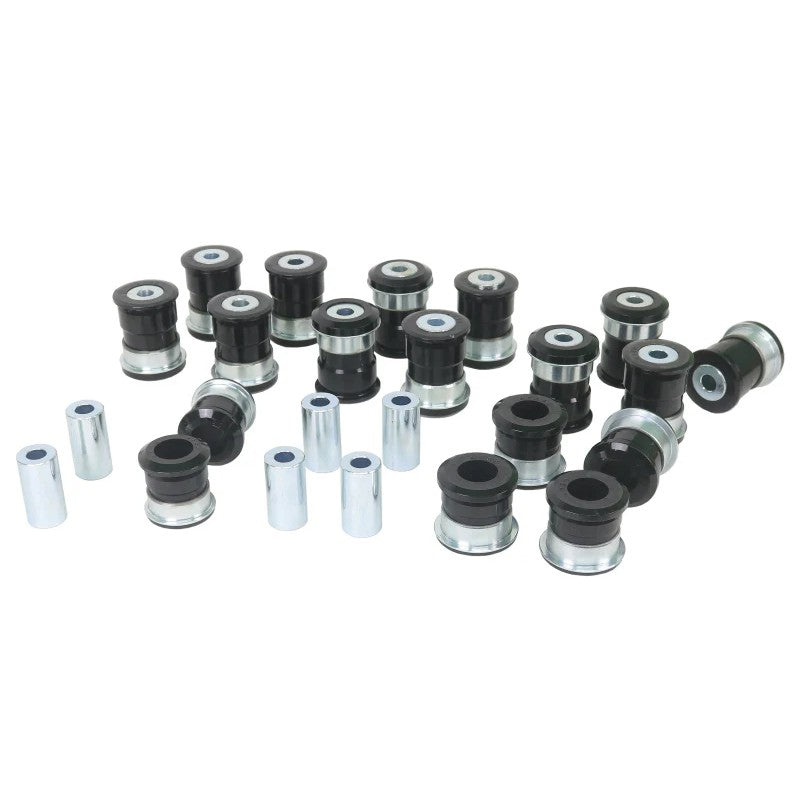 Whiteline WEK142 Essential Kit including 18 shell bushings, tubes, and grease for Nissan Armada and Infiniti QX80.