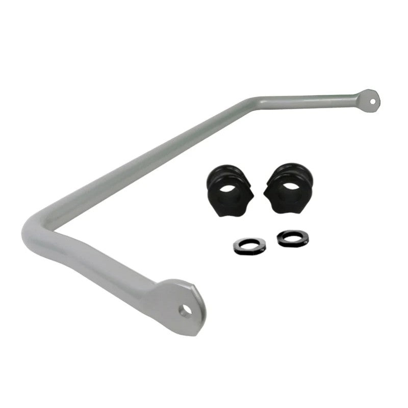 Whiteline 33mm 2-point adjustable front sway bar kit with black synthetic elastomer bushings and grease for Jeep Wrangler