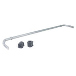 Whiteline BSR57Z silver powder-coated 22mm adjustable rear sway bar with black synthetic elastomer bushings.