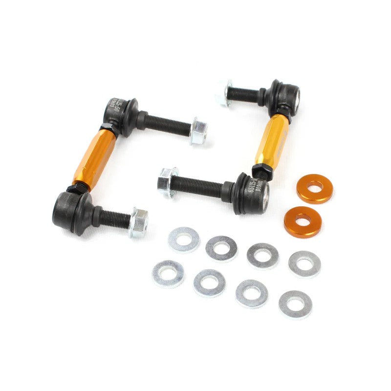 Whiteline KLC242 adjustable rear sway bar endlinks with gold-zinc plated hardware and heavy-duty joints