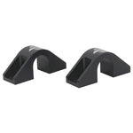 Whiteline KBR10 anodized alloy sway bar mount saddle showing 65mm center-to-center mounting holes.