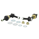 Whiteline KLC185 rear adjustable heavy-duty sway bar link assembly featuring 12mm ball studs and plated finish.