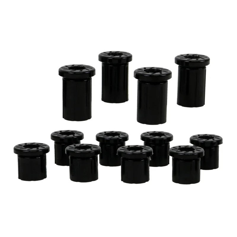 Whiteline W73466 black synthetic elastomer rear leaf spring shackle bushing for 1979-1985 Toyota 4Runner and Pickup