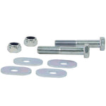 Whiteline KCA307 Rear Toe Lock Bolt Kit featuring gold-plated hardware and locking washers for Subaru suspension.