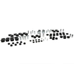 Whiteline WEK126 Vehicle Essential Kit containing front and rear synthetic elastomer suspension bushings.