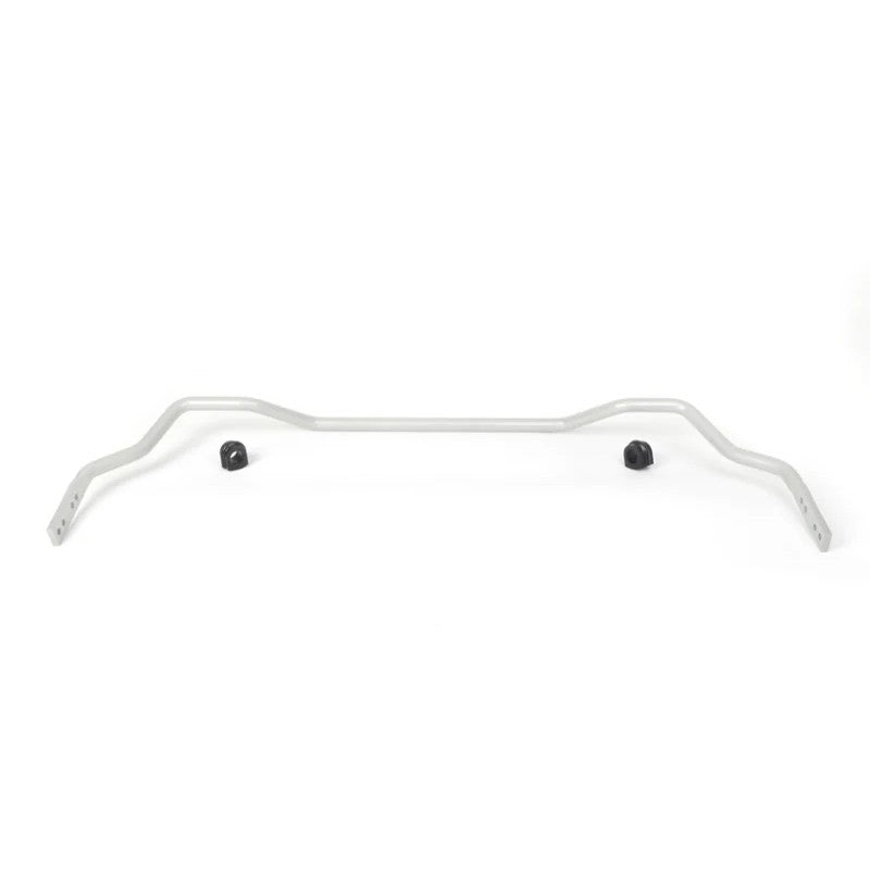 Whiteline 24mm adjustable front sway bar with silver powder coating and black synthetic elastomer bushings