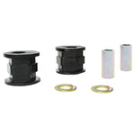 Whiteline KCA366 front lower control arm caster adjustment kit with synthetic elastomer bushings and mounting hardware.