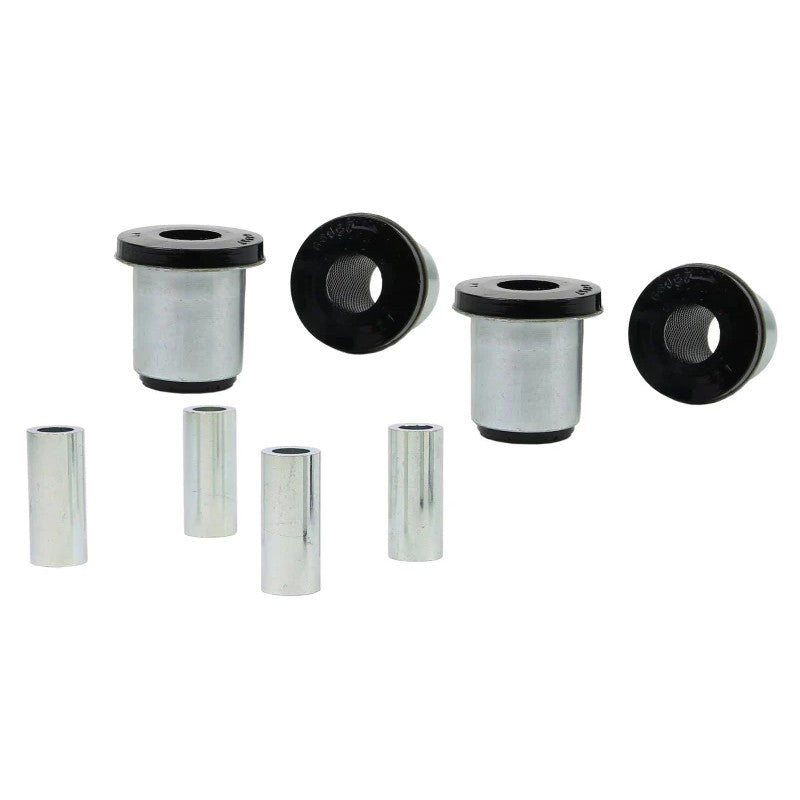Whiteline synthetic elastomer front upper control arm bushings and hardware for 1996-2002 Toyota 4Runner.
