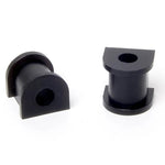 Whiteline W23487 yellow synthetic elastomer 17mm rear sway bar mount bushings with included grease packet.