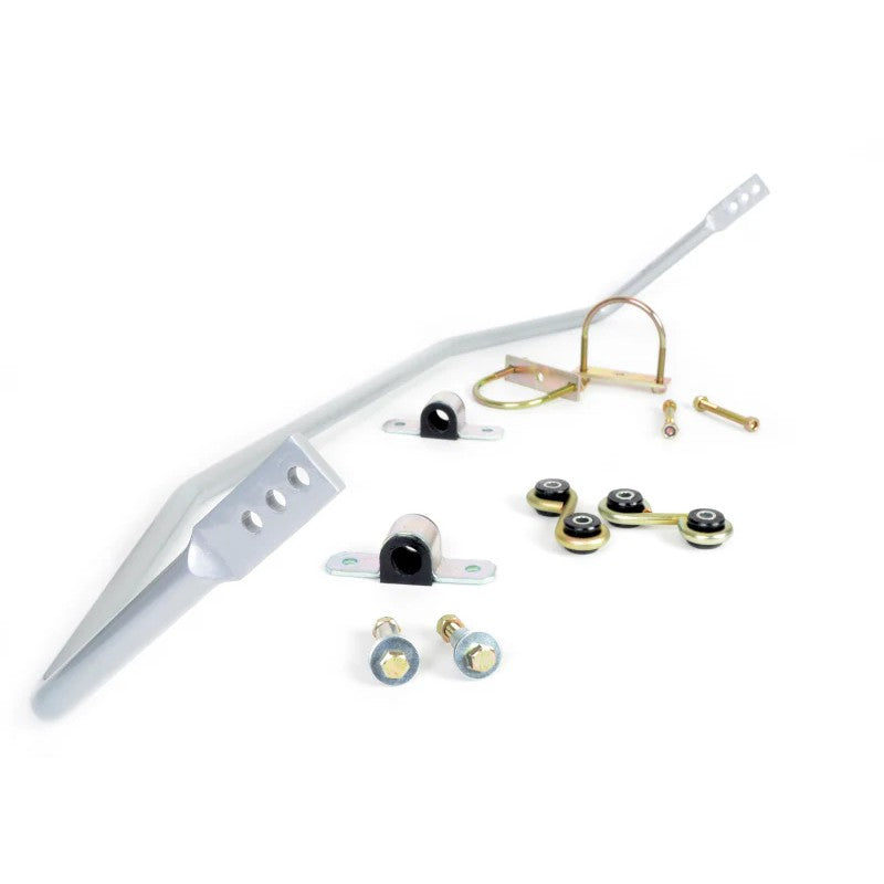 Whiteline 24mm 3-point adjustable sway bar BWR22XZ with synthetic elastomer bushings and lateral lock hardware kit.